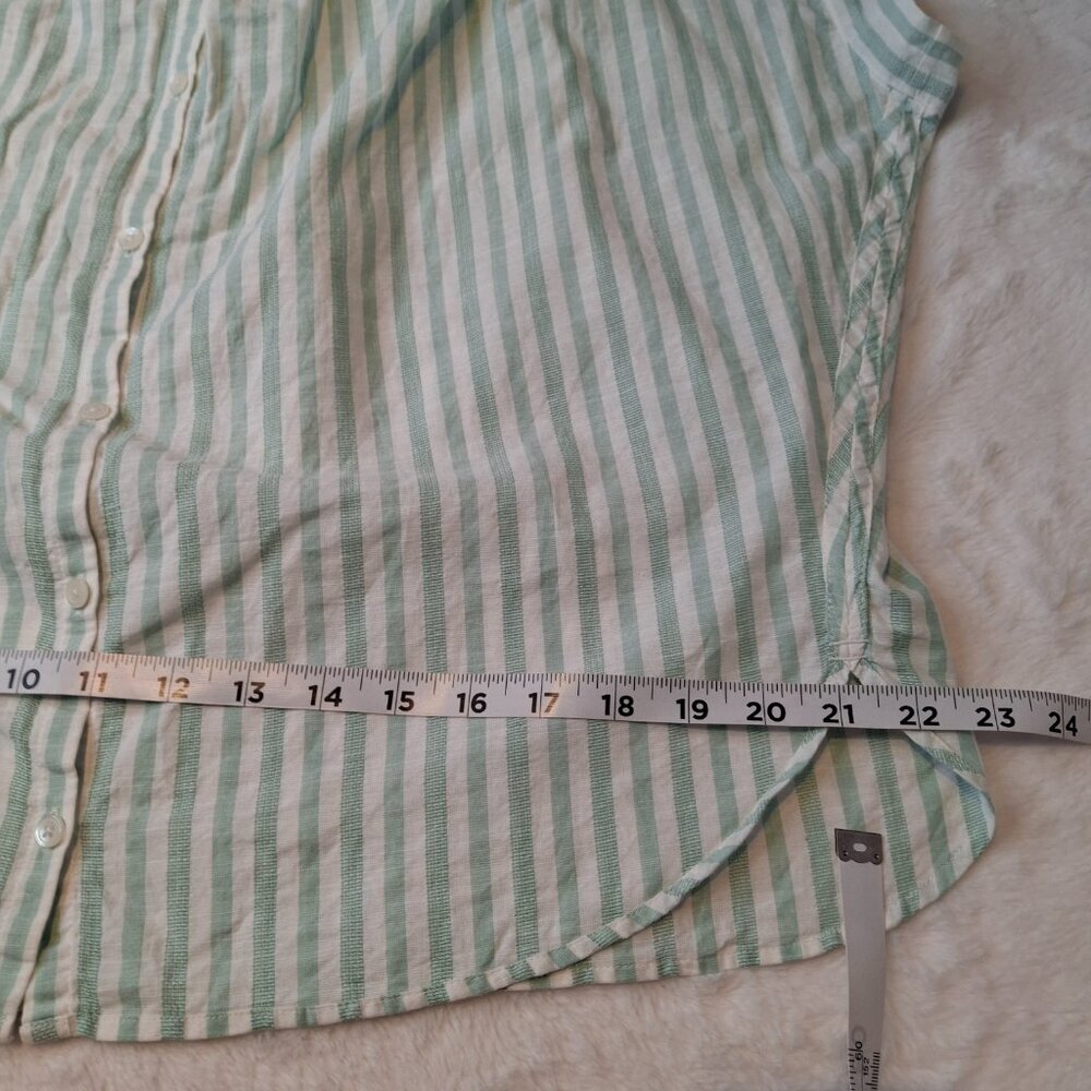 Madewell Boxy Shirt Striped Sz M Oversized Button Down 100% Cotton Preppy Work - Picture 12 of 13